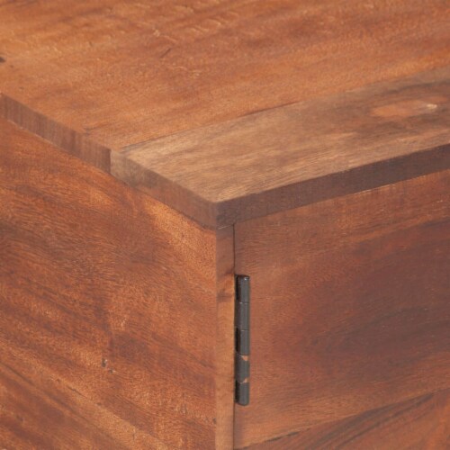 vidaXL Coffee Table Honey Brown 26.4 x26.4 x17.7 Solid Acacia Wood Perspective: back