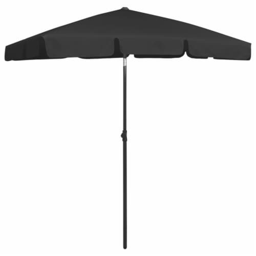 vidaXL Beach Umbrella Black 70.9 x47.2 Perspective: back