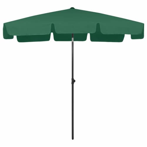 vidaXL Beach Umbrella Green 78.7 x49.2 Perspective: back