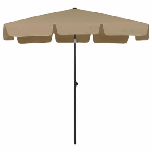 vidaXL Beach Umbrella Taupe 78.7 x49.2 Perspective: back