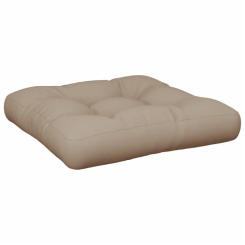 vidaXL Pallet Cushion Taupe 22.8 x22.8 x3.9 Fabric 1 pcs Kroger