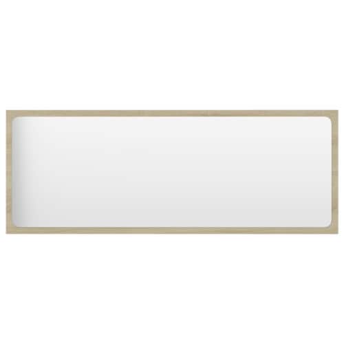 vidaXL Bathroom Mirror Sonoma Oak 39.4 x0.6 x14.6  Engineered Wood Perspective: back