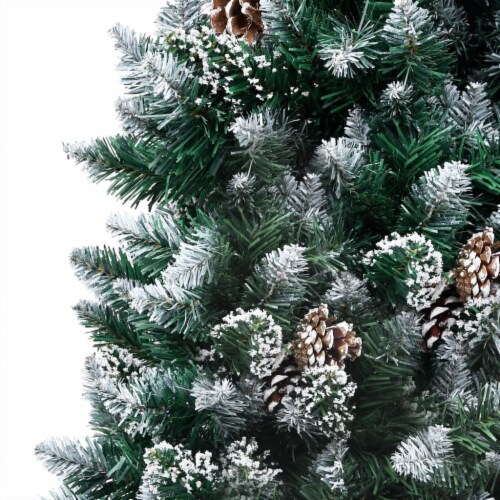 vidaXL Artificial Christmas Tree with LEDs&Ball Set&Pinecones 59.1 Perspective: back