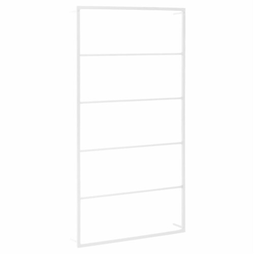 vidaXL Towel Rack White 23.6 x3.9 x45.7  Steel Perspective: back
