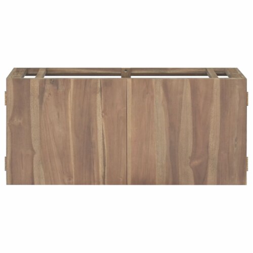 vidaXL Wall-mounted Bathroom Cabinet 35.4 x15.4 x15.7 Solid Wood Teak Perspective: back