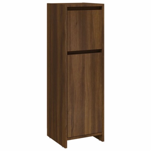 vidaXL Bathroom Cabinet Brown Oak 11.8 x11.8 x37.4 Engineered Wood Perspective: back
