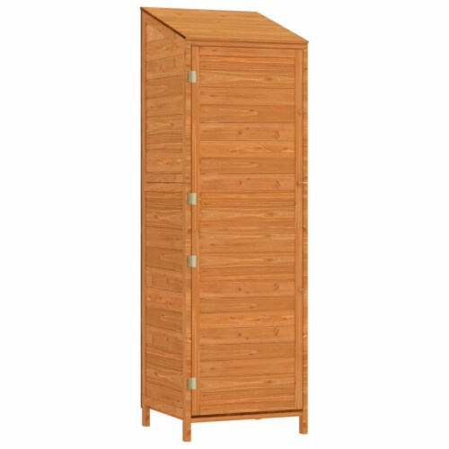 vidaXL Garden Shed Brown 21.7 x20.5 x68.7 Solid Wood Fir Perspective: back