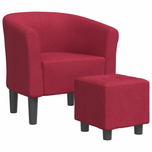 Red fabric tub chair discount
