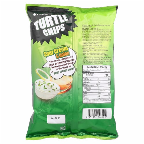 Orion® Turtle Chip Sour Cream and Onion Perspective: back