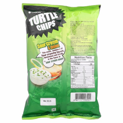 Orion® Turtle Chip Sour Cream and Onion Perspective: back