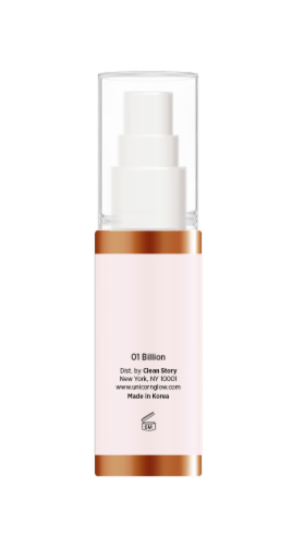 UNICORN GLOW Glam Body 01 Billion Shimmer Oil Perspective: back