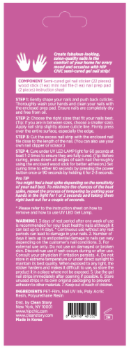 HIP CHIC® Nailed It Semi-Cured Gel Nail Strip - Off-Beat Perspective: back