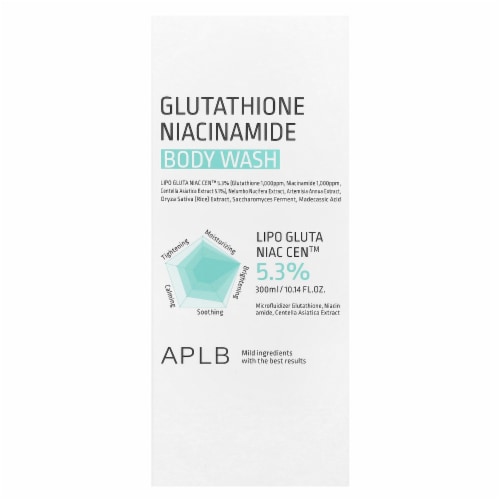 APLB Glutathione Niacinamide Body Wash - 10.14 fl oz (300 ml) Perspective: back