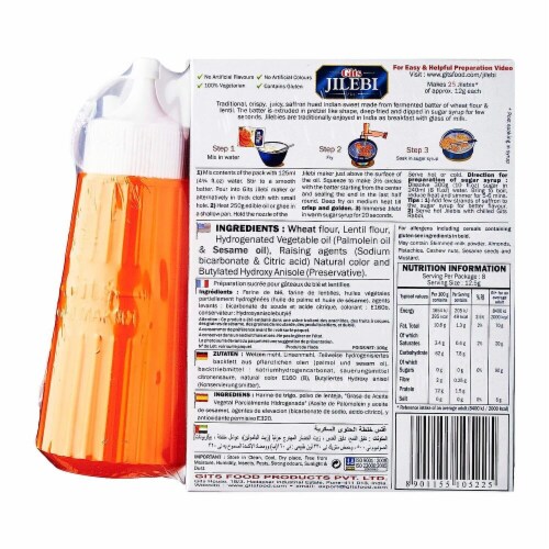 Gits Jalebi with Easy Maker Bottle Dessert Mix Perspective: back