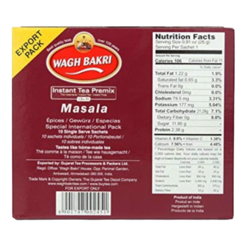 Wagh Bakri® Instant Masala Tea Perspective: back