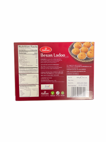 Haldiram's Besan Ladoo - 400 Gm (14.10 Oz) Perspective: back