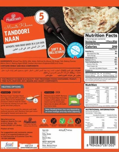 Haldiram's Tandoori Naan Perspective: back