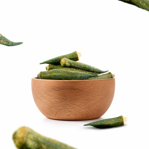 Veggie Snacks - Okra snacks- Natural, Preservative-free, Gluten Free, Vegan-friendly snack Perspective: back