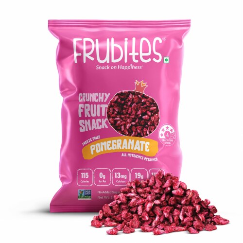 Crunchy Fruit Snacks - Freeze-Dried Pomegranate, Perfect For School Lunches, No Sugar Added Perspective: back