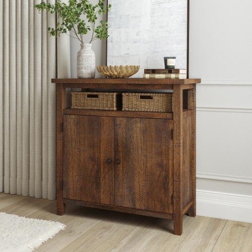 Natural wood console cabinet hotsell