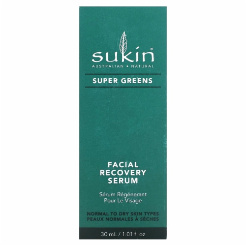 Sukin® Super Greens Facial Recovery Serum Perspective: back