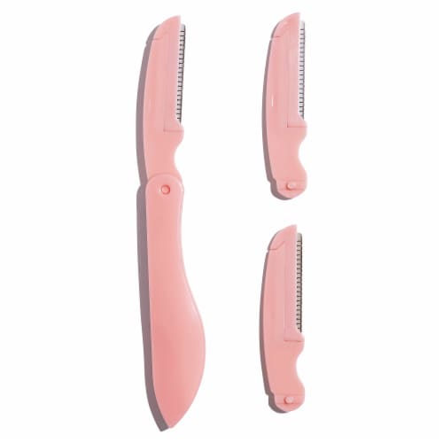 MCoBeauty Super Smooth Facial & Brow Razor Stainless Steel Blade with Foldable Handle Perspective: back