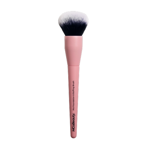 MCoBeauty Pro Liquid + Cream Foundation Buffing Brush Soft + Gentle Bristles Perspective: back