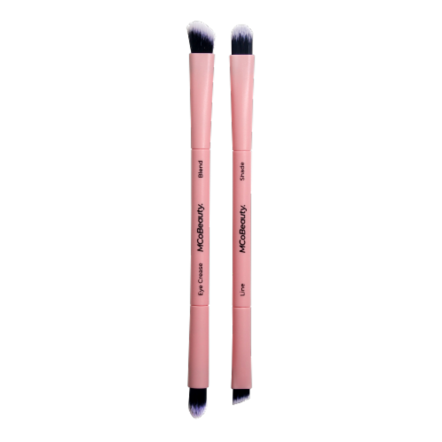 MCoBeauty Pro Deluxe Makeup Eye Brush Set of 2 with 4 Different Eyeshadow Brush Heads Perspective: back