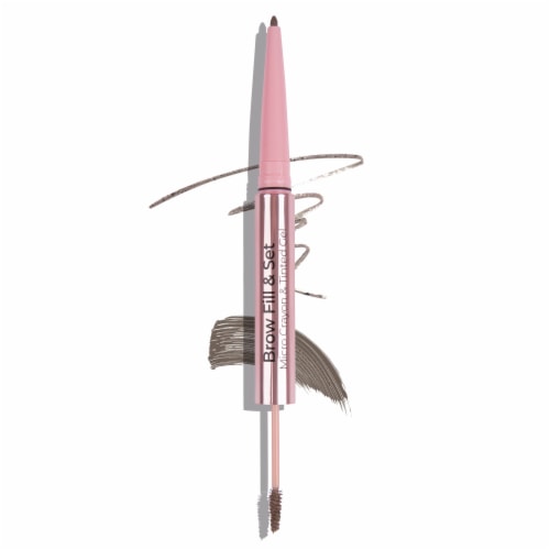 MCoBeauty Brow Fill & Set Micro Eyebrow Pencil & Tinted Gel Up to 12 Hr. Wear - Light/Medium Perspective: back