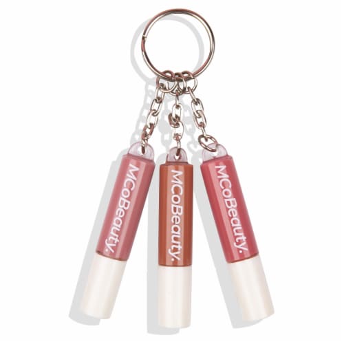 MCoBeauty 3-in-1 Lip Gloss Trio Keyring – High-Shine Perspective: back