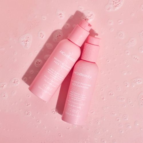 MCoBeauty Salicylic Foaming Face Wash - Cleanses Brighten And Rejuvenates For All Skin Types Perspective: back
