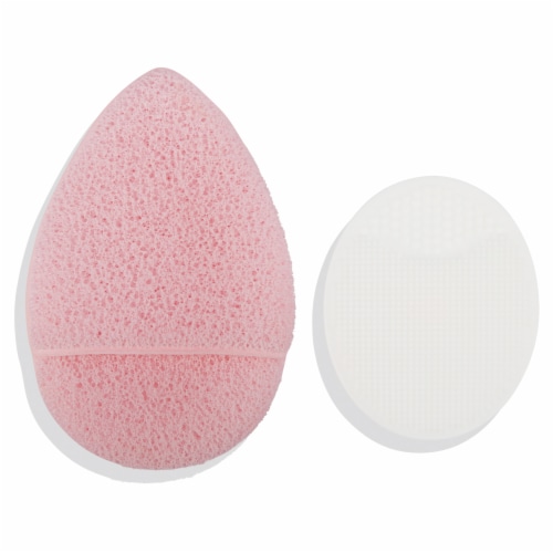 MCoBeauty Everyday Face Reusable Sponge + Silicone Pore Cleansing Duo to Lightly Exfoliate Skin Perspective: back