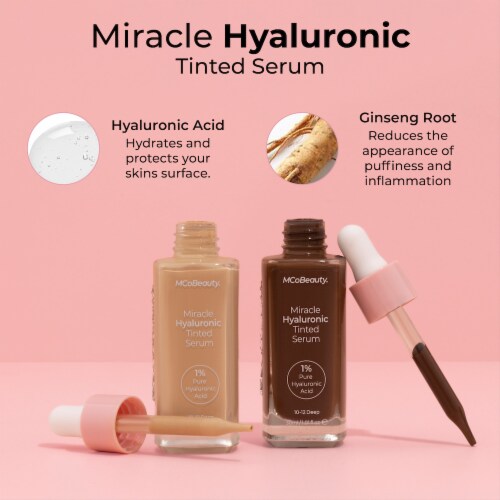 MCoBeauty Miracle Hyaluronic Tinted Serum - 10-12 Deep Perspective: back