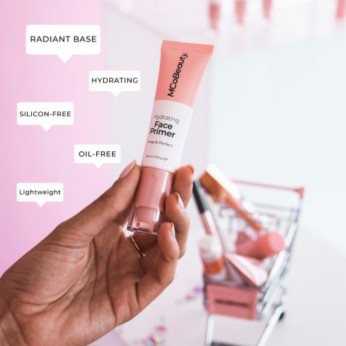 MCoBeauty Hydrating Face Primer Hydrates Primes + Evens The Appearance Of Skin Tone Perspective: back