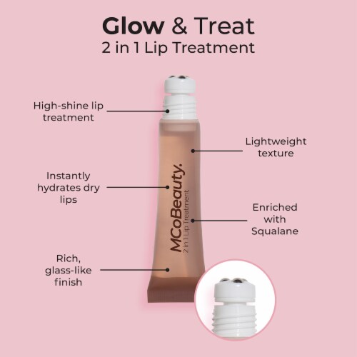 MCoBeauty® Glow & Treat 2-in-1 Lip Treatment - Chocolate Perspective: back