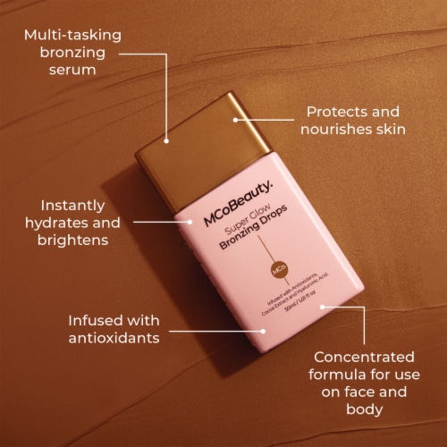 MCoBeauty Super Glow Bronzing Drops Skincare-Infused with Antioxidants Perspective: back