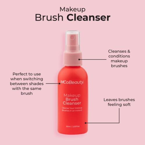 MCoBeauty Makeup Brush Cleanser – Quick Drying Makeup Brush Refresher Perspective: back