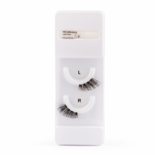 MCoBeauty Longwear False Lashes Natural Monaco Half Lash Single Set Perspective: back