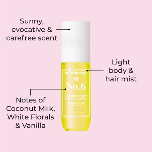 MCoBeauty Coconut Cream & White Florals Fragrance Mist - No.6 Perspective: back