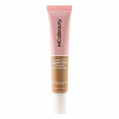 MCoBeauty Super Glow Serum Foundation Sheer Tint Natural + Buildable Coverage 5-6 Natural Medium Perspective: back