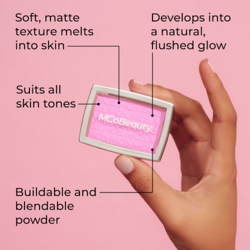 MCoBeauty® Glow Up pH Powder Blush - Rosy Pink Perspective: back