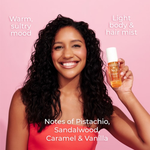 MCoBeauty® Fragrance Mist Hair and Body Spray - No. 2 Salted Caramel & Pistachio Perspective: back