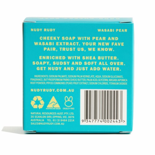 NUDY RUDY Wasabi Pear Soap Bar Perspective: back