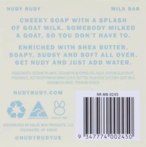 NUDY RUDY Milk Bar Soap Bar Perspective: back