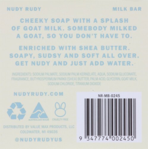 NUDY RUDY Milk Bar Soap Bar Perspective: back