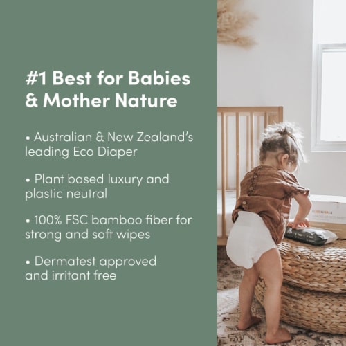 Ecoriginals Trial Pack | Plant Based Diapers and Wipes | Newborn Plus Size 1 Perspective: back