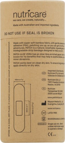 Patch™ Burns and Blisters Aloe Vera Bamboo Strip Bandages Perspective: back