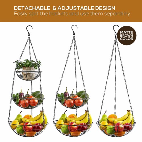 REGAL TRUNK  CO 3 Tier Hanging Fruit Basket Perspective: back