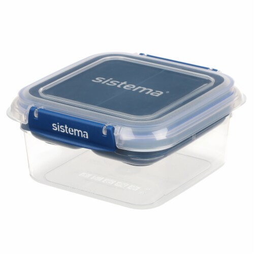 Sistema Lunch Stack Square To Go Food Storage Container, 4.9 cup/1.15 L Container Perspective: back
