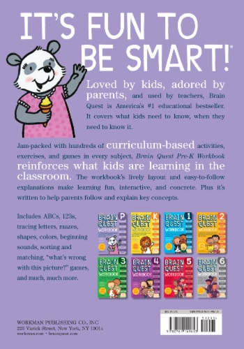 Brain Quest Pre-K Workbook by Brain Quest Perspective: back